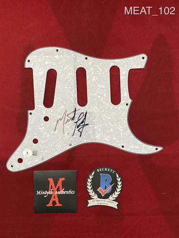 MEAT_102 - Pear Marble Strat  Pickguard Autographed By Meatloaf
