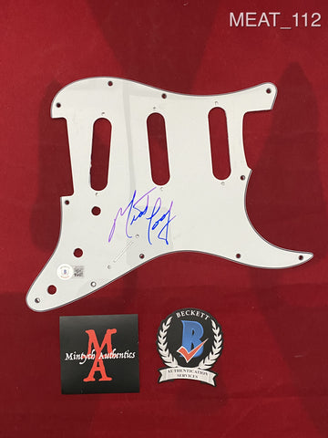 MEAT_112 - White Strat Pickguard Autographed By Meatloaf