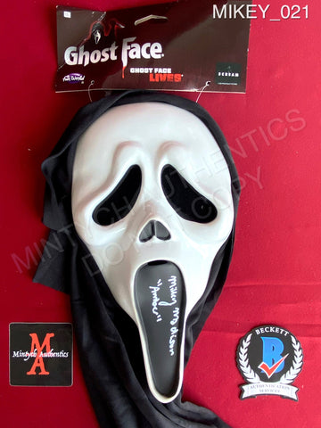 MIKEY_021 - Ghost Face Fun World Mask Autographed By Mikey Madison