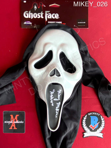 MIKEY_026 - Ghost Face Fun World Mask Autographed By Mikey Madison