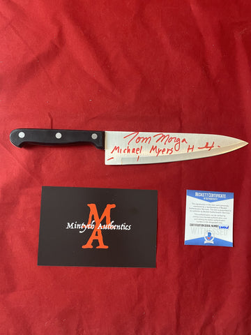 MORGA_139 - Real 8" Butchers Knife Autographed By Tom Morga
