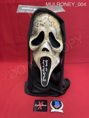MULRONEY_004 - Ghost Face Aged (Fun World) Mask Autographed By Dermot Mulroney