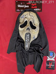 MULRONEY_271 - Ghost Face Aged (Fun World) Mask Autographed By Dermot Mulroney