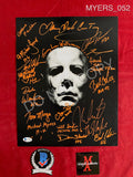 MYERS_052 - 11x14 Photo Autographed By SIXTEEN Michael Myers Actors