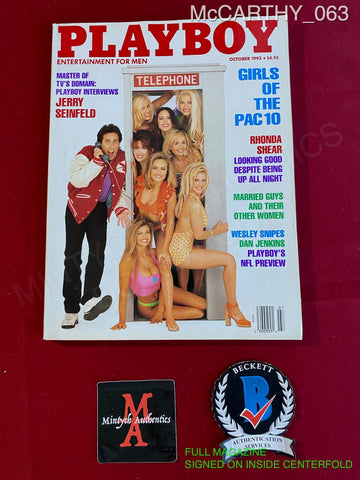 McCARTHY_063 - October 1993 Playboy Magazine Autographed By Jenny McCarthy