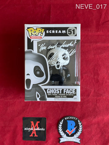 NEVE_017 - Scream 51 Ghostface Funko Pop! (Vaulted) (Imperfect) Autographed By Neve Campbell