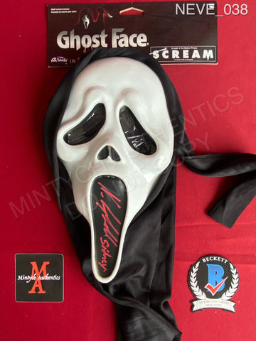 NEVE_038 - Ghost Face Fun World EU Mask Autographed By Neve Campbell