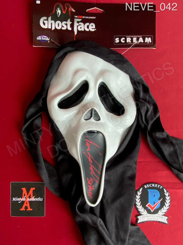 NEVE_042 - Ghost Face Fun World Mask Autographed By Neve Campbell
