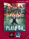 PLATOON_001 - 11x14 Photo Autographed By John C. McGinley, Keith David & Kevin Dillon