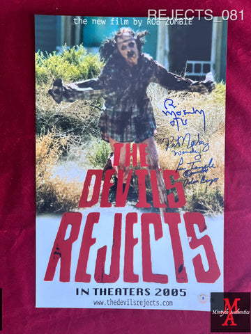 REJECTS_081 - 11x17 Photo Autographed By Bill Moseley, Kate Norby & Lew Temple