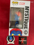 ROMIJN_014 - Marvel 638 Mystique Metallic Special Edition Funko Pop! Autographed By Rebecca Romijn