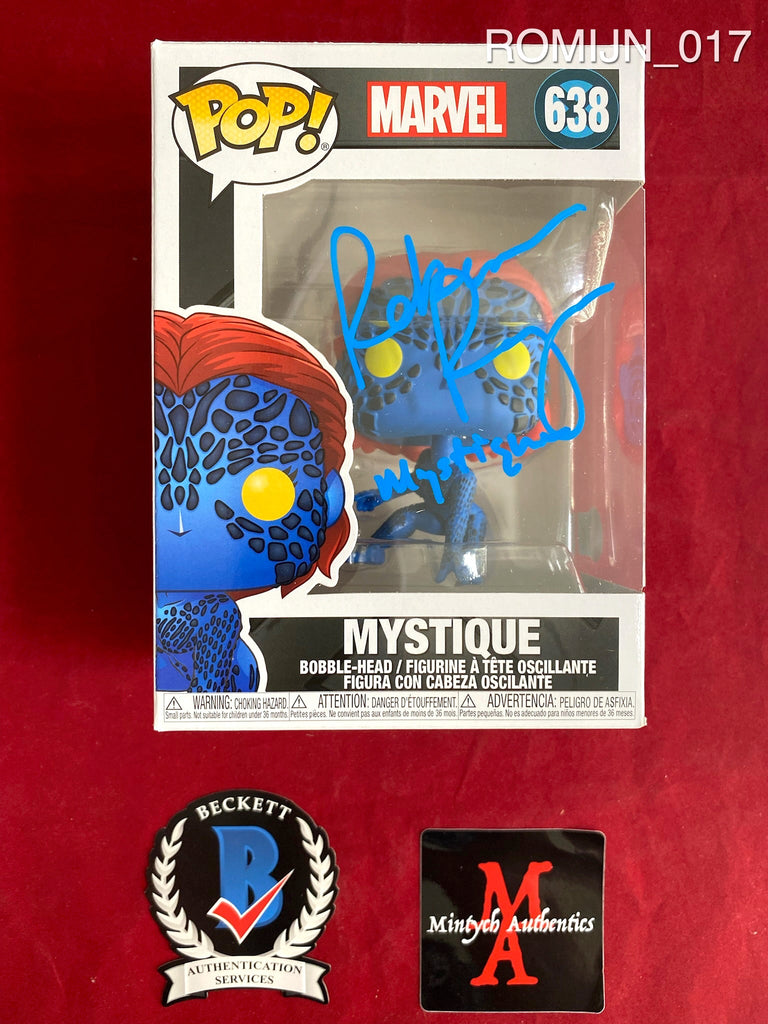 Rebecca Romijn Cartoon - ROMIJN_017 - Marvel 638 Mystique Funko Pop! Autographed By Rebecca Rom â€“  Mintych Authentics