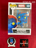 ROMIJN_025 - Marvel 638 Mystique Funko Pop! Autographed By Rebecca Romijn