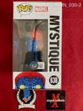ROMIJN_030 - Marvel 638 Mystique Funko Pop! Autographed By Rebecca Romijn