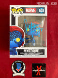 ROMIJN_030 - Marvel 638 Mystique Funko Pop! Autographed By Rebecca Romijn