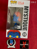 ROMIJN_038 - Marvel 638 Mystique Funko Pop! Autographed By Rebecca Romijn
