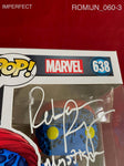 ROMIJN_060 - Marvel 638 Mystique Funko Pop! (IMPERFECT) Autographed By Rebecca Romijn