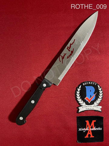 ROTHE_009 - Real 8" Steel Knife Autographed By Jessica Rothe