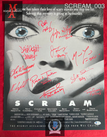 SCREAM_003 - 16x20 Photo Autographed By 11 Scream Cast Members