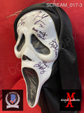 SCREAM_017 - Ghostface (Fun World) Mask (IMPERFECT) Autographed By (8) Neve Campbell, Matthew Lillard, Skeet Ulrich, Jamie Kennedy, Rose McGowan, David Arquette, Lee Waddell & Roger Jackson