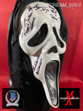 SCREAM_020 - Ghostface (Fun World) Mask (IMPERFECT) Autographed By (8) Neve Campbell, Matthew Lillard, Skeet Ulrich, Jamie Kennedy, Rose McGowan, David Arquette, Lee Waddell & Roger Jackson