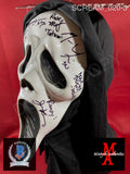 SCREAM_020 - Ghostface (Fun World) Mask (IMPERFECT) Autographed By (8) Neve Campbell, Matthew Lillard, Skeet Ulrich, Jamie Kennedy, Rose McGowan, David Arquette, Lee Waddell & Roger Jackson