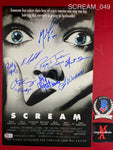 SCREAM_049 - 11x17 Photo Autographed By (8) Neve Campbell, Matthew Lillard, Skeet Ulrich, Jamie Kennedy, Rose McGowan, David Arquette, Lee Waddell & Roger Jackson