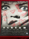 SCREAM_051 - 16x20 Photo Autographed By (9) Neve Campbell, Matthew Lillard, Skeet Ulrich, Jamie Kennedy, Rose McGowan, David Arquette, Lee Waddell, Roger Jackson & Henry Winkler