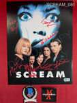 SCREAM_081 - 11x14 Photo Autographed By (7) Neve Campbell, Matthew Lillard, Skeet Ulrich, Jamie Kennedy, Rose McGowan, David Arquette & Lee Waddell