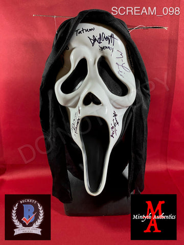 SCREAM_098 - Ghostface (Fun World) Mask Autographed By (6) Matthew Lillard, Skeet Ulrich, Jamie Kennedy, Rose McGowan, David Arquette & Lee Waddell