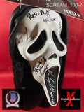 SCREAM_100 - Ghostface (Fun World) Mask Autographed By (7) Neve Campbell, Matthew Lillard, Skeet Ulrich, Jamie Kennedy, Rose McGowan, David Arquette & Lee Waddell