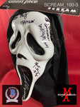 SCREAM_100 - Ghostface (Fun World) Mask Autographed By (7) Neve Campbell, Matthew Lillard, Skeet Ulrich, Jamie Kennedy, Rose McGowan, David Arquette & Lee Waddell