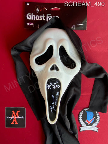 SCREAM_490 - Ghost Face Fun World EU  Mask Autographed By Matthew Lillard & Skeet Ulrich