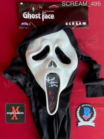 SCREAM_495 - Ghost Face Fun World Mask Autographed By Matthew Lillard & Skeet Ulrich