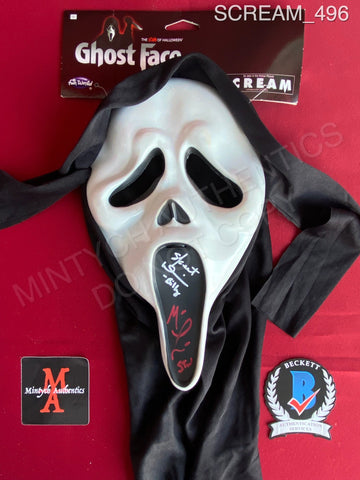 SCREAM_496 - Ghost Face Fun World Mask Autographed By Matthew Lillard & Skeet Ulrich