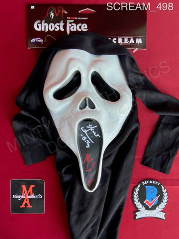 SCREAM_498 - Ghost Face Fun World Mask Autographed By Matthew Lillard & Skeet Ulrich