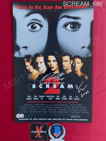SCREAM_686 - 11x17 Photo Autographed By Neve Campbell & Heather Graham