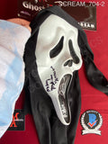 SCREAM_704 - Ghost Face Fun World Mask Autographed By Mikey Madison & Jack Quiad