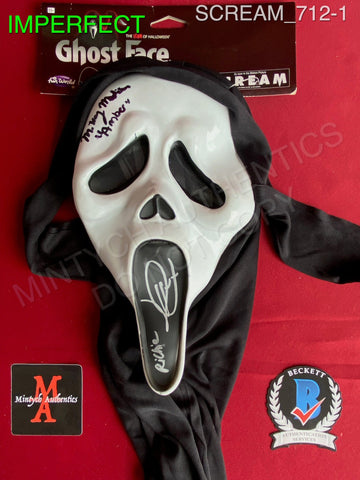 SCREAM_712 - Ghost Face Fun World Mask (IMPERFECT) Autographed By Mikey Madison & Jack Quiad