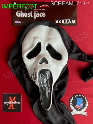 SCREAM_713 - Ghost Face Fun World Mask (IMPERFECT) Autographed By Mikey Madison & Jack Quiad