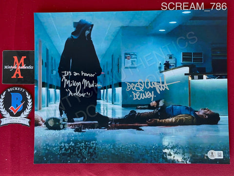 SCREAM_786 - 11x14 Photo Autographed By Mikey Madison & David Arquette