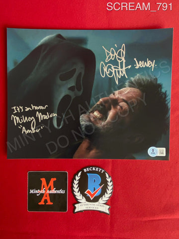 SCREAM_791 - 8x10 Photo Autographed By Mikey Madison & David Arquette