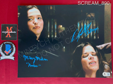 SCREAM_890 - 11x14 Photo Autographed By Mikey Madison & Neve Campbell