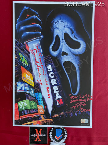 SCREAM_925 - 11x17 LE Scream 6 Theater Mini Poster Autographed By Dermot Mulroney & Tony Revolori