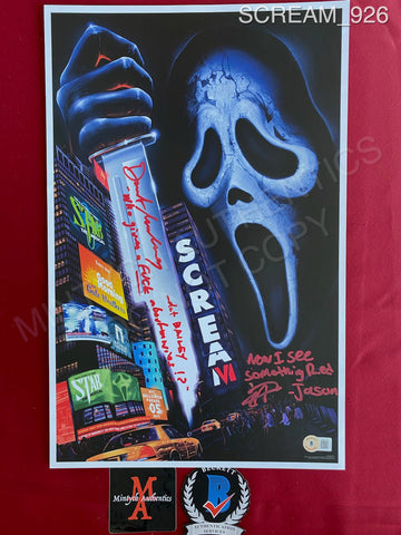 SCREAM_926 - 11x17 LE Scream 6 Theater Mini Poster Autographed By Dermot Mulroney & Tony Revolori