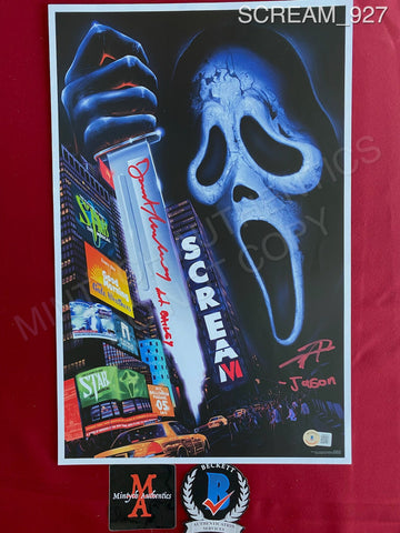SCREAM_927 - 11x17 LE Scream 6 Theater Mini Poster Autographed By Dermot Mulroney & Tony Revolori