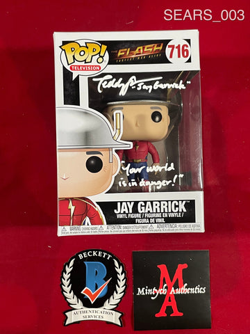 SEARS_003 - The Flash 716 Jay Garrick Funko Pop! Autographed By Teddy Sears