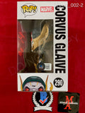 SHAW_002 - The Avengers Marvel 290 Corvus Glaive Funko Pop! Autographed By Michael James Shaw