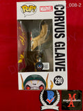 SHAW_008 - The Avengers Marvel 290 Corvus Glaive Funko Pop! Autographed By Michael James Shaw