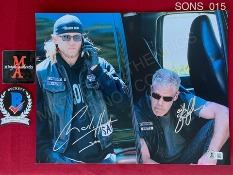 SONS_015 - 11x14 Photo Autographed By Charlie Hunnam & Ron Perlman